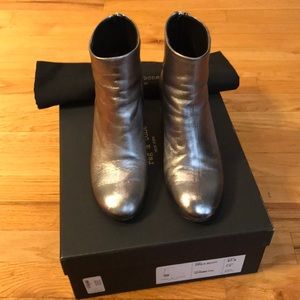 Rag & Bone Drea Metallic Napa Leather Ankle Boot